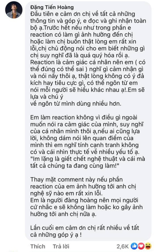 ViruSs sau đó cũng có phản hồi lại