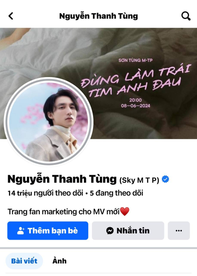 Đây là tài khoản fake, nhưng lại có tick xanh chính chủ.