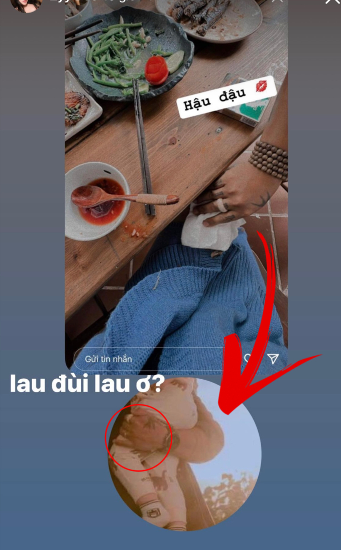 Nam Thư từng đăng tải hình ảnh được 1 người chăm bẵm có hình xăm giống với người đàn ông là chủ kinh doanh homestay
