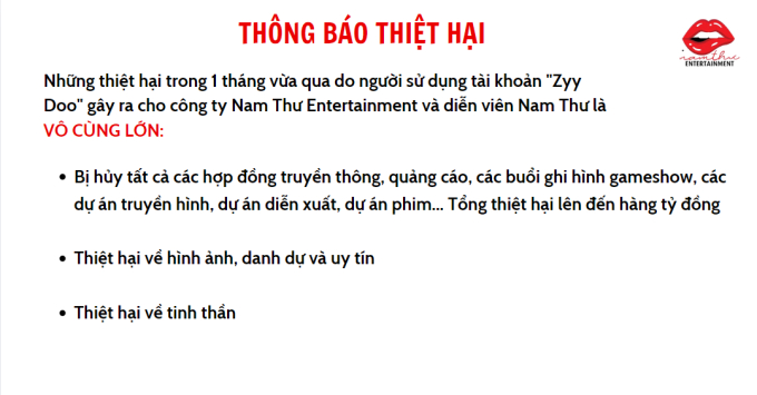 Nam Thư bị hủy tất cả hợp đồng, hình ảnh và tinh thần bị ảnh hưởng vì bài đăng tố cô giật chồng 