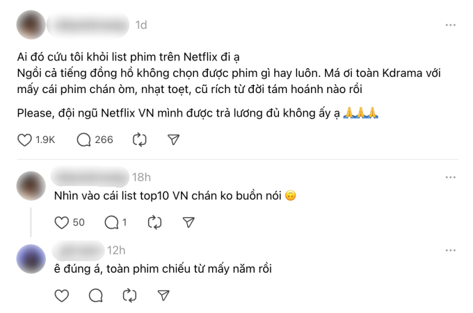 Netizen phàn nàn vì chất lượng kho phim của Netflix ngày càng xuống cấp.