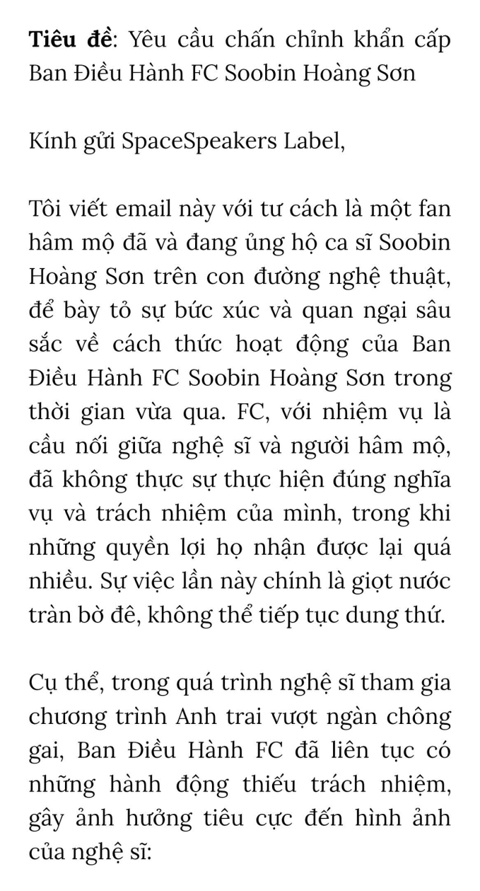 Nội bộ fan SOOBIN “chiến” nhau cực căng: FC làm việc thiếu minh bạch, tự tiện thu tiền dù sự kiện miễn phí?