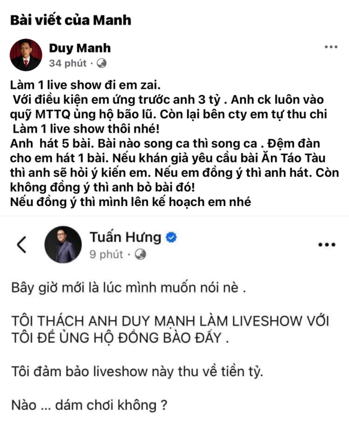 Tuấn Hưng lên tiếng, Duy Mạnh phản hồi!