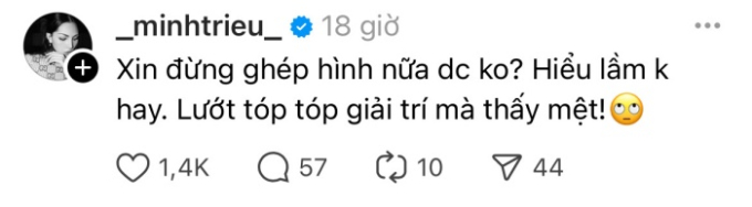 Minh Triệu từng khó chịu lên tiếng vì bị cắt ghép hình ảnh