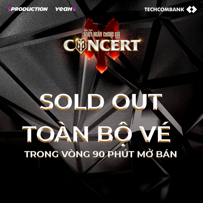 Chỉ sau 90 phút mở bán, toàn bộ các hạng vé đã chính thức sold-out