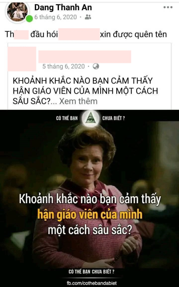 Negav bị đào lại bài đăng vô lễ, xúc phạm giáo viên 