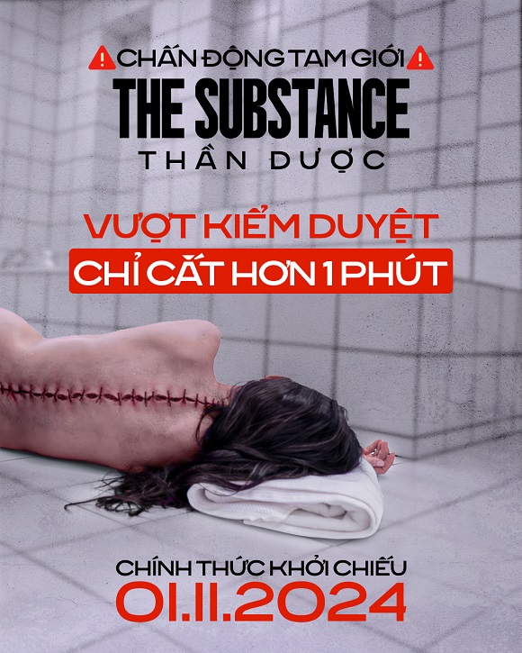 Siêu phẩm kinh dị gây sốt thời gian qua, The Substance, chuẩn bị đổ bộp về Việt Nam