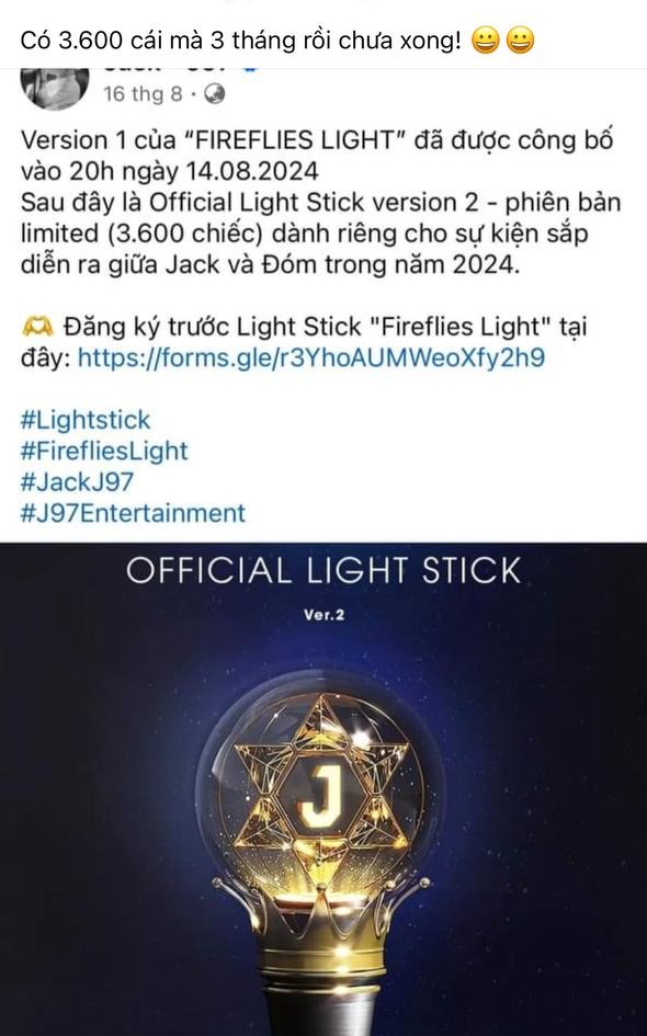 Lightstick của Jack vẫn chưa 