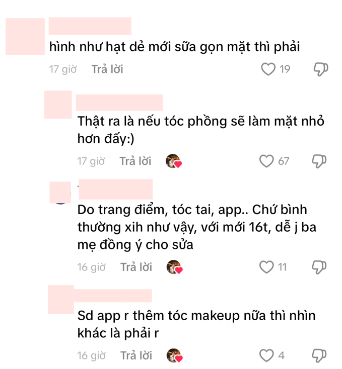 Con gái MC Quyền Linh tỏ ý đồng thuận với những bìn luận nói nhan sắc lạ do trang điểm, góc chụp 