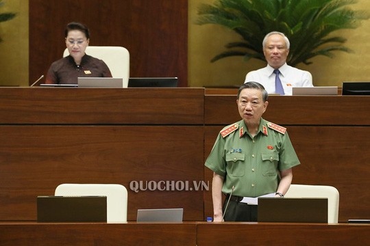   Đại tướng Tô Lâm, Bộ trưởng Bộ Công an. Ảnh: Quochoi.vn.   