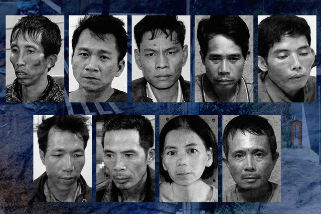   9 đối tượng bị bắt giữ trong vụ án sát hại nữ sinh giao gà ở Điện Biên.  