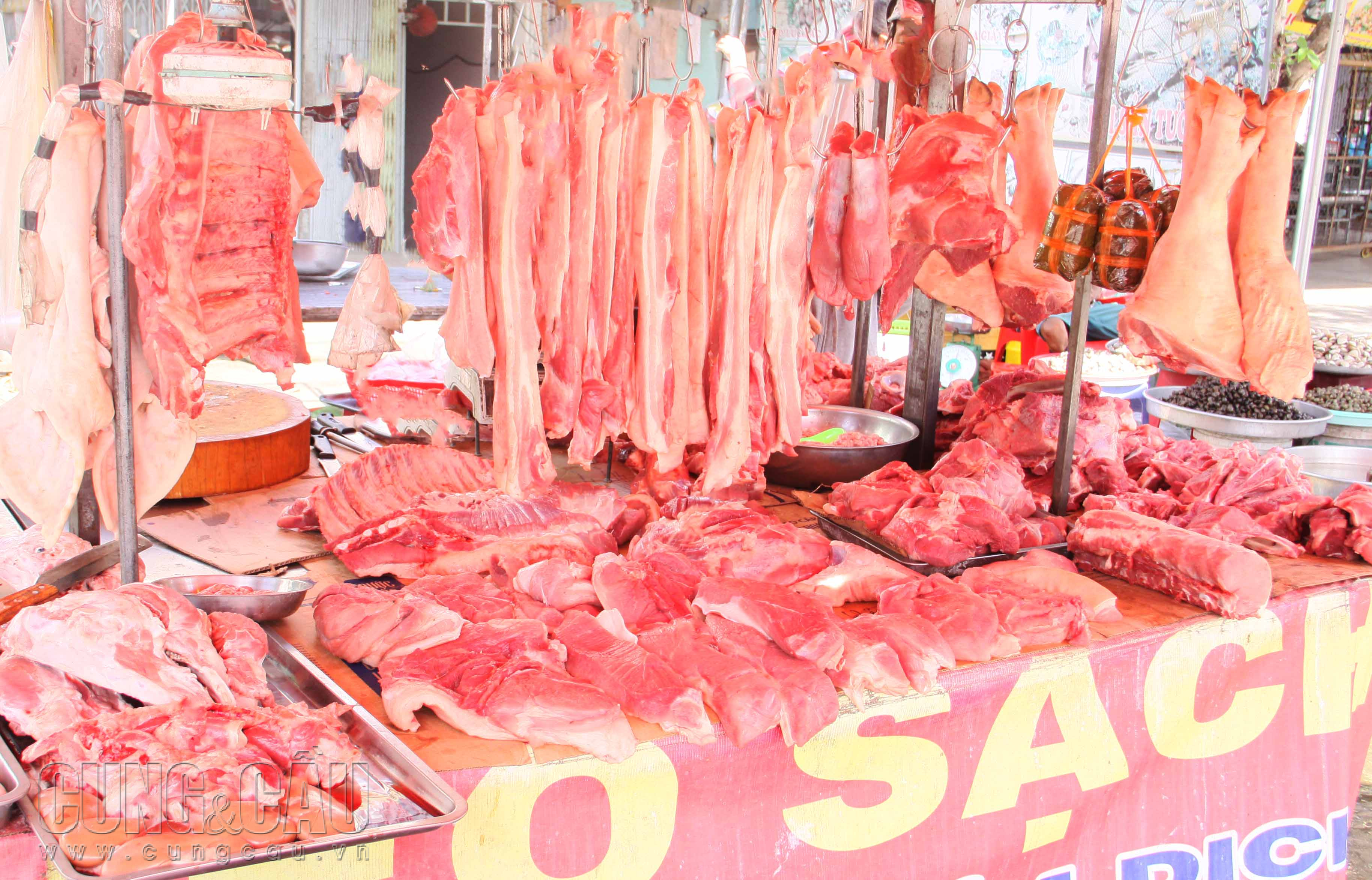 Giá thịt heo bán lẻ chưa tăng.
