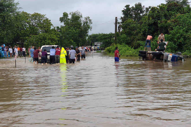 Mưa lớn trong ngày 6-7/8 gây ngập lụt tại tỉnh Đắk Lắk. Ảnh: Minh Lộc.