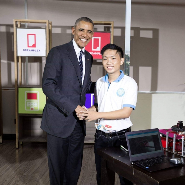 Ngô Huỳnh Ngọc Khánh từng là sinh viên đặc biệt được gặp tổng thống Obama. 