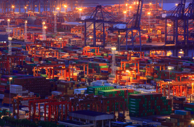 Một cảng xuất khẩu của Trung Quốc.