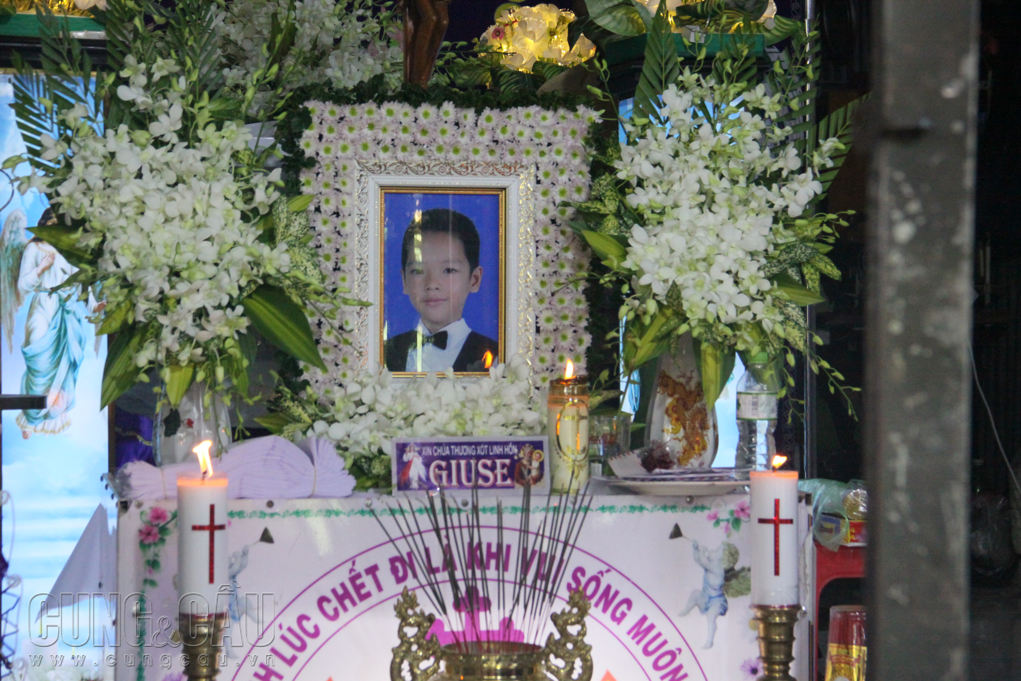 Đám tang của nạn nhân Trương Đặng Văn B.