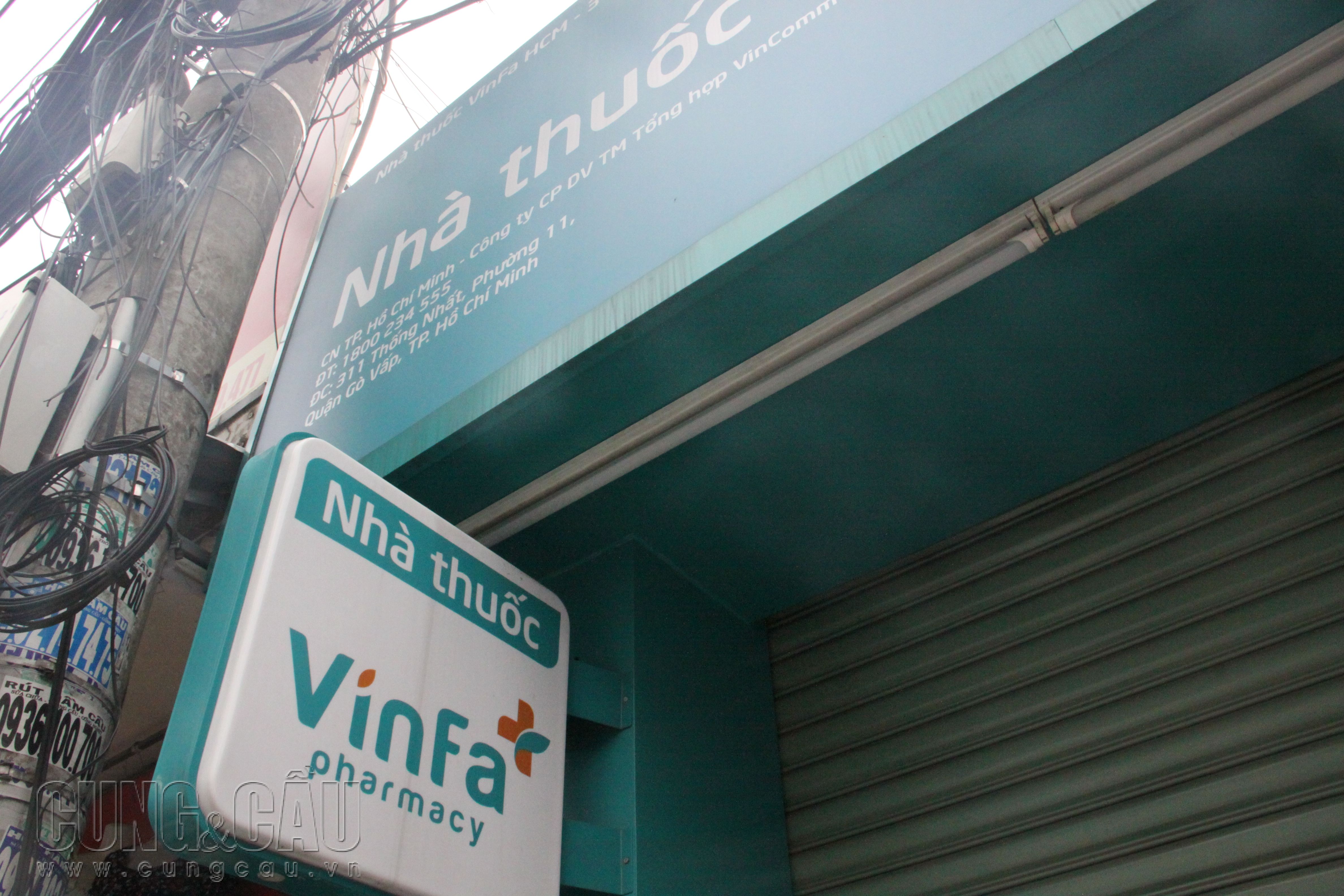 Nhà thuốc VinFa tại số 311 Thống Nhất, Gò Vấp hiện vẫn đang đóng cửa.