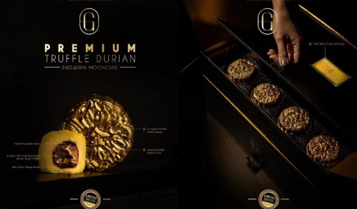 Bánh trung thu dát vàng của Singapore có giá gần 15 triệu đồng
