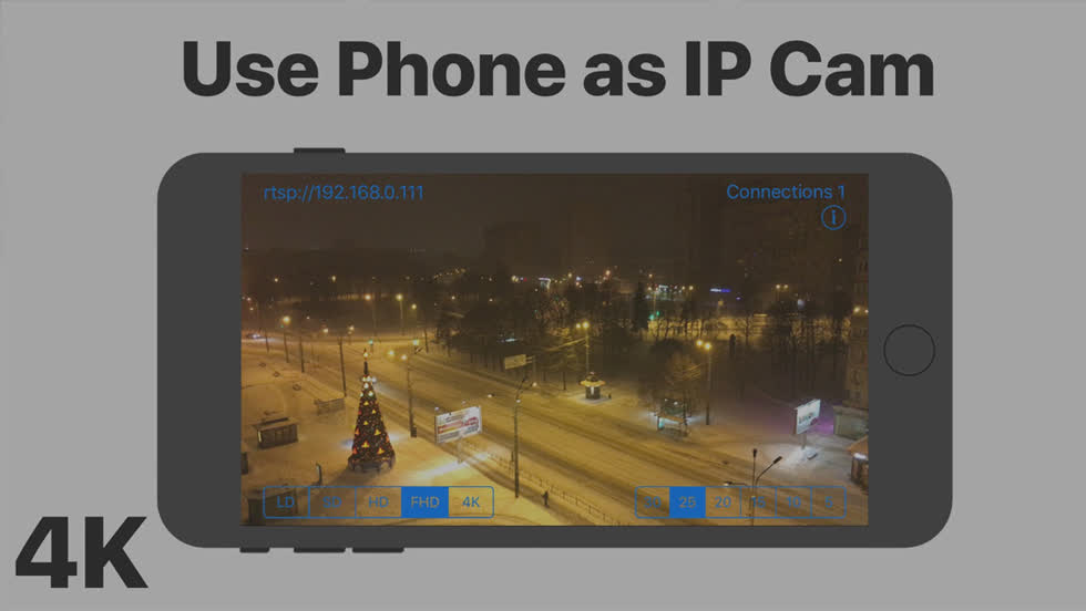   Ứng dụng này sẽ biến chiếc iPhone, iPad của bạn thành một thiết bị giám sát an ninh theo giao thức RTSP. Bạn có thể xem video từ IP Cam thông qua trình duyệt Google Chrome trên bất kỳ thiết bị nào khác. Chỉ cần nhập địa chỉ từ giao diện bên trái của IP Cam (ví dụ như rtsp://192.168.0.101 chẳng hạn).  
