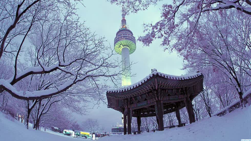 Du lịch Hàn Quốc vào cuối năm là thời điểm tuyệt vời để ngắm tuyết rơi.