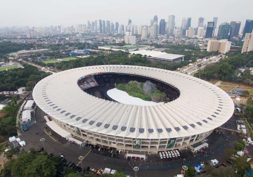   Sân vận động Gelora Bung Karno nơi diễn ra trận đá banh Indonesia và Việt Nam ngày 15/10.  