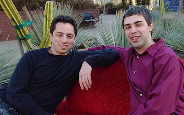   Hai nhà sáng lập Google Larry Page và Sergey Brin.  