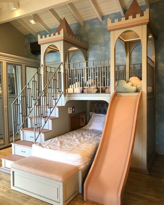 Thiết kế phòng ngủ có giường 2 tầng xinh lung linh cho bé