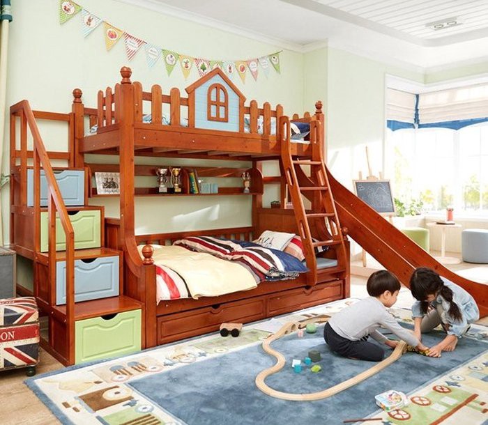 Thiết kế phòng ngủ có giường 2 tầng xinh lung linh cho bé