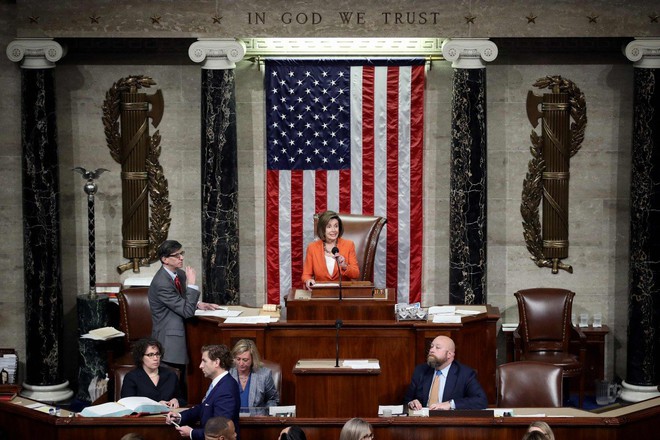 Chủ tịch Hạ viện Nancy Pelosi. Ảnh: AFP.