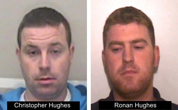 Hai nghi phạm Ronan (phải) và Christopher Hughes. Ảnh: Essex Police.