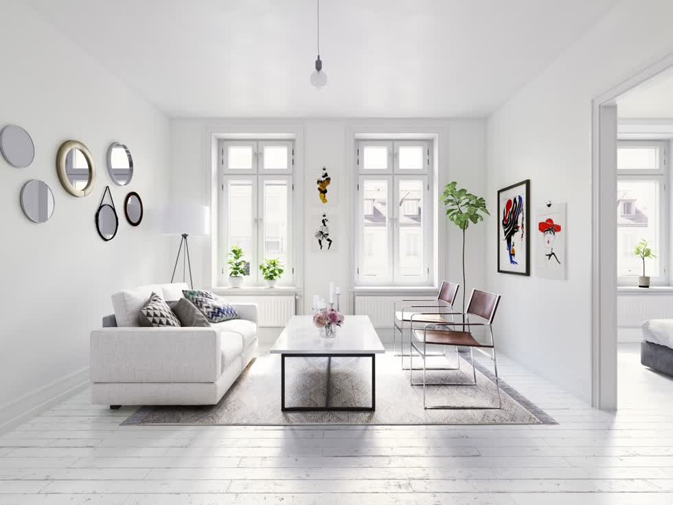 Thiết kế phòng khách với phong cách tối giản cho căn hộ chung cư