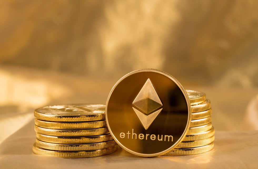 Biểu tượng của tiền điện tử Ethereum. Ảnh minh họa