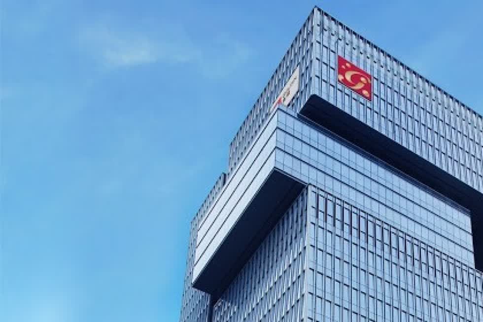 Tòa nhà Goldin ở Vịnh Kowloon là trung tâm của cuộc tranh chấp giữa Golding Financial Holdings và các chủ nợ. Ảnh: Handout