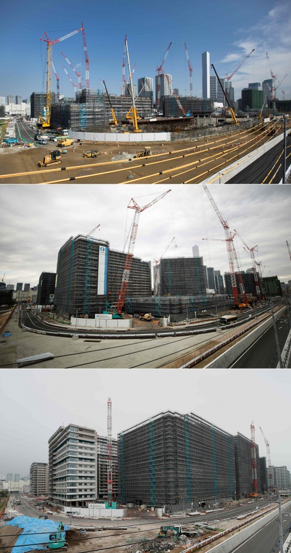 Quá trình xây dựng làng Olympic cho Thế vận hội Olympic Tokyo 2020 sắp tới.