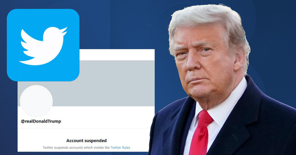 Tài khoản mạng xã hội Twitter của TT Trump bị khóa vĩnh viễn. 
