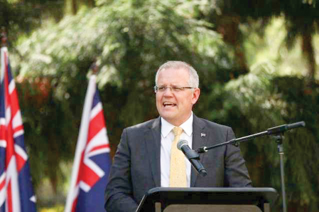  Thủ tướng Úc Scott Morrison . Ảnh: AFP.