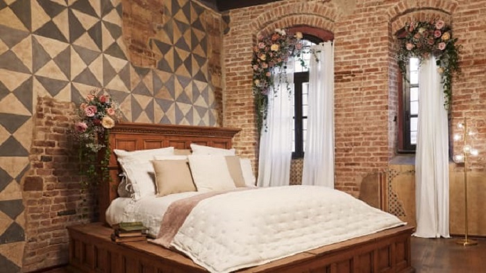 Phòng ngủ theo phong cách trung cổ.