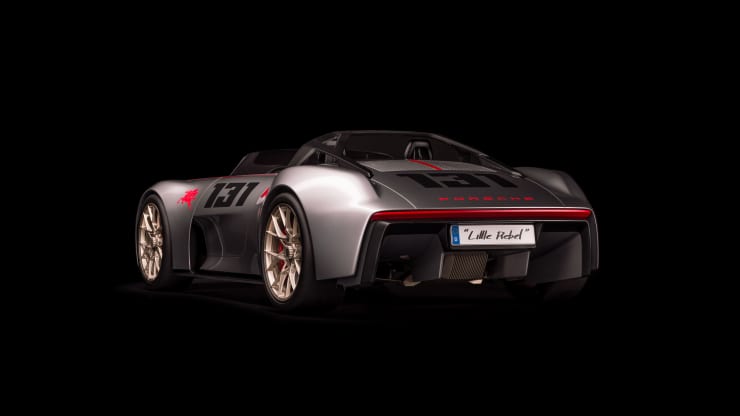   Hình ảnh phía sau của mẫu xe ý tưởng Porsche Vision Spyder. Ảnh: Porsche  