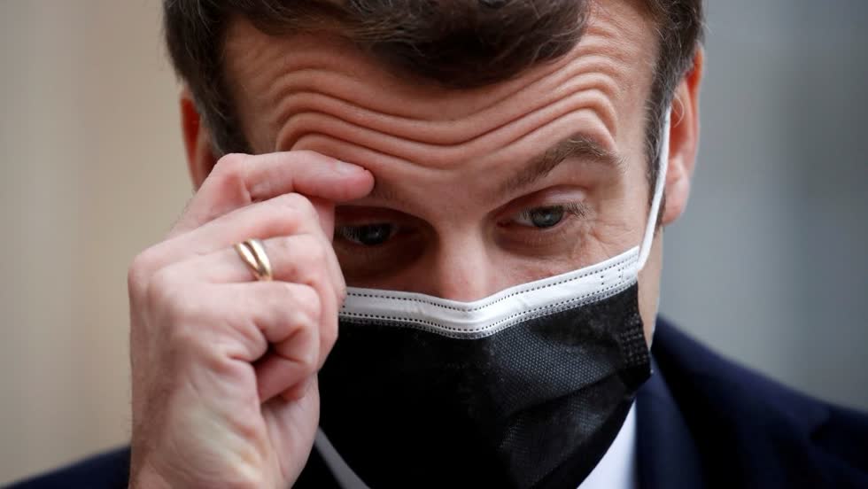 Qua xét nghiệm, tổng thống Pháp Emmanuel Macron dương tính với COVID-19. Ảnh: Reuters.