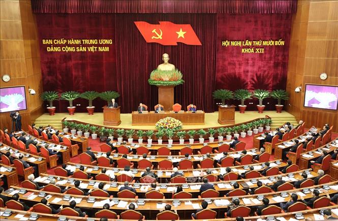  Quang cảnh Hội nghị lần thứ 14 Ban Chấp hành Trung ương Đảng Cộng sản Việt Nam khóa XII, sáng 14/12/2020. Ảnh: TTXVN