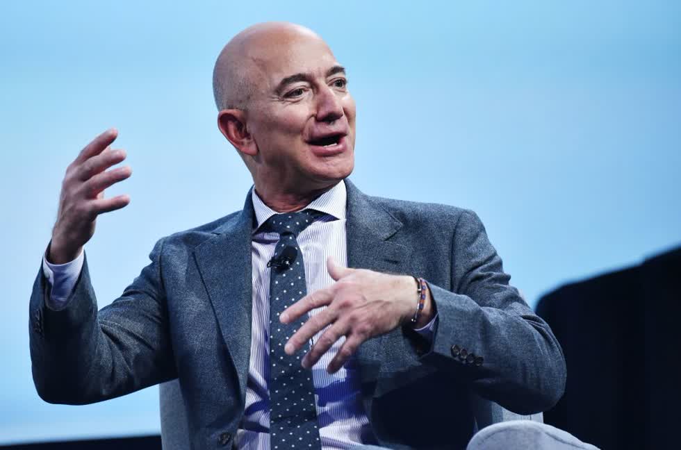 Jeff Bezos, người giàu nhất thế giới, có khối tài sản tăng 67,5 tỷ USD trong năm 2020. Ảnh: Getty