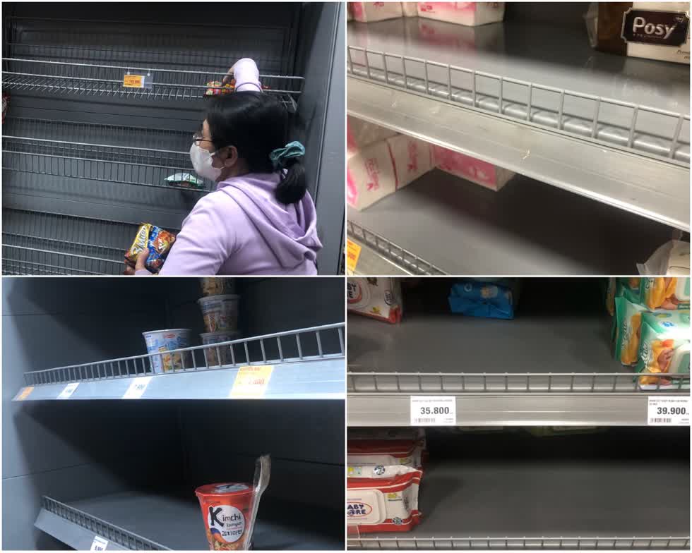 Trong hai ngày cuối tuần qua, một số siêu thị xảy ra tình trang thiếu hàng trên kệ, tuy nhiên sở Công Thương TP.HCM khẳng định đây chỉ là việc thiếu hàng cục bộ. 