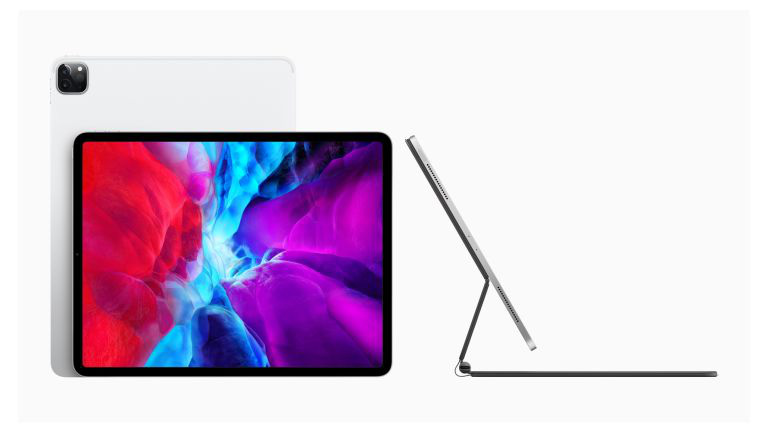   Hình ảnh chiếc iPad Pro đời mới và bàn phím di động Magic.  