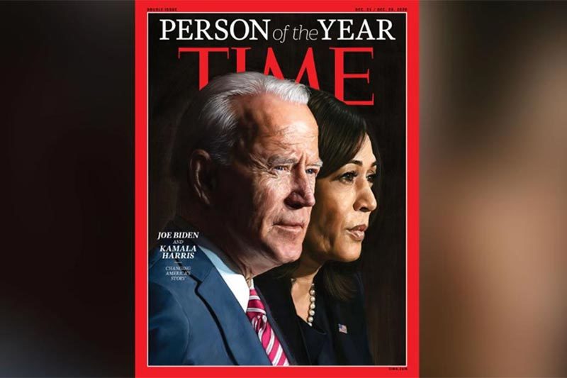 Ông Joe Biden và bà Kamala Harris được Time vinh danh là Nhân vật của năm. Ảnh: Time