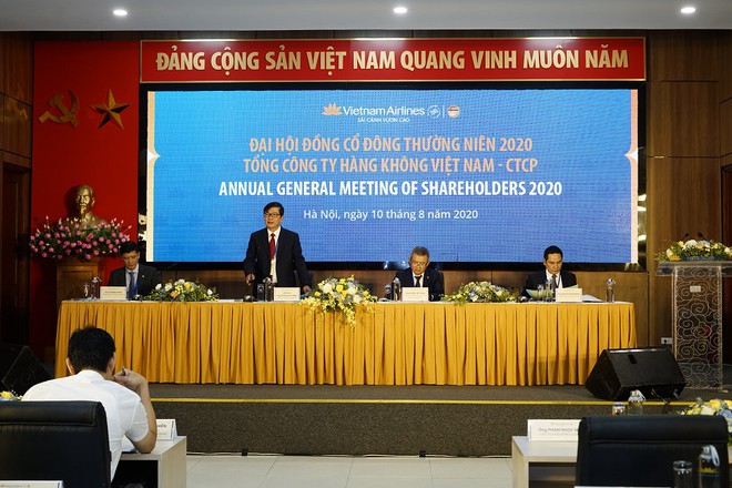 Đại hội đồng cổ đông bất thường năm 2020 của Tổng công ty Hàng không Việt Nam - CTCP (Vietnam Airlines). Ảnh: NLD