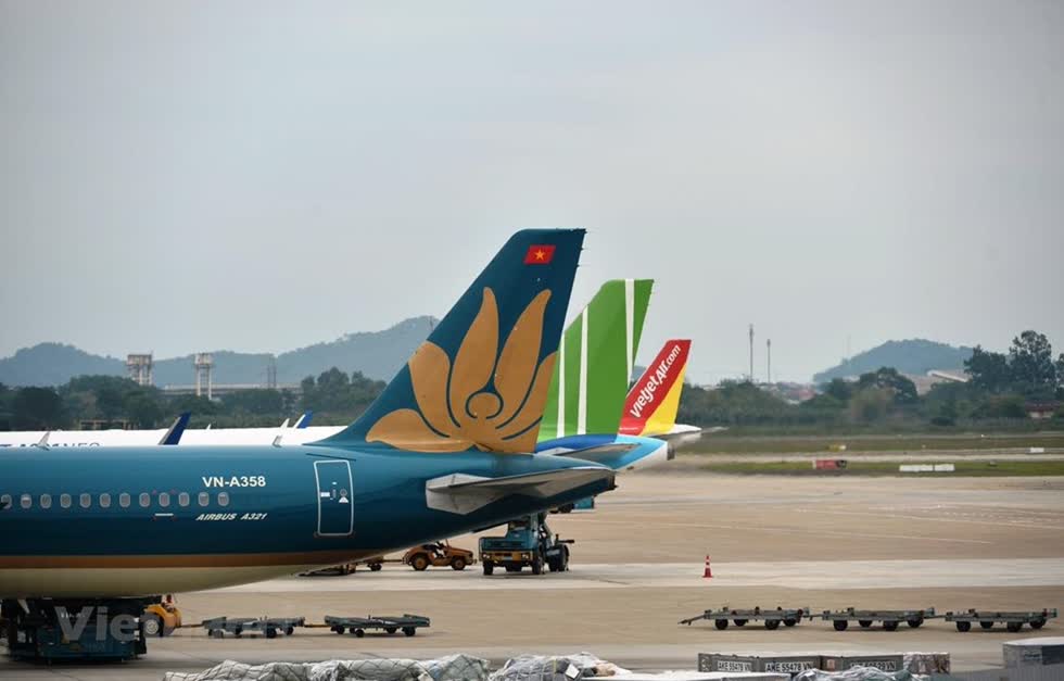 Các hãng hàng không Việt Nam chịu cảnh đắp chiếu, thua lỗ trong năm nay. Ảnh: Vietnam+