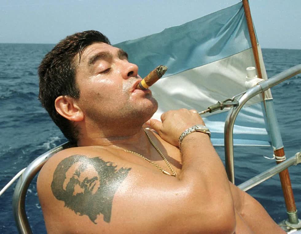 Maradona tại Havana, Cuba, năm 2000. Ảnh: Reuters