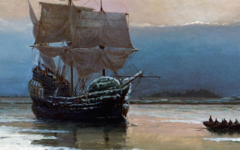 Chuyến tàu Mayflower mang theo những người di dân từ nước Anh​.