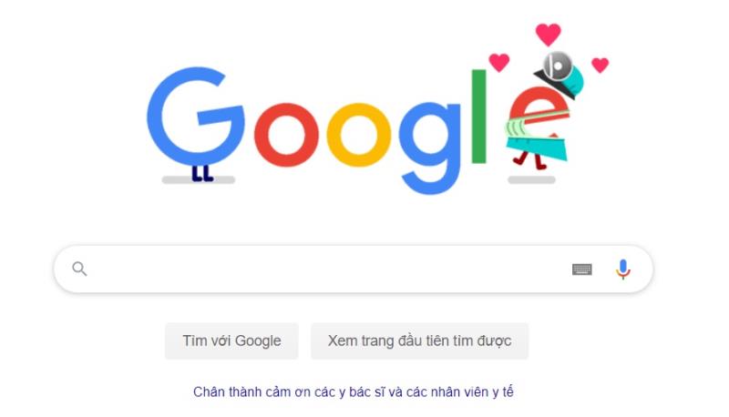 Google Doodle treo loạt logo cảm ơn sự trợ giúp của mọi người về phòng chống dịch COVID-19