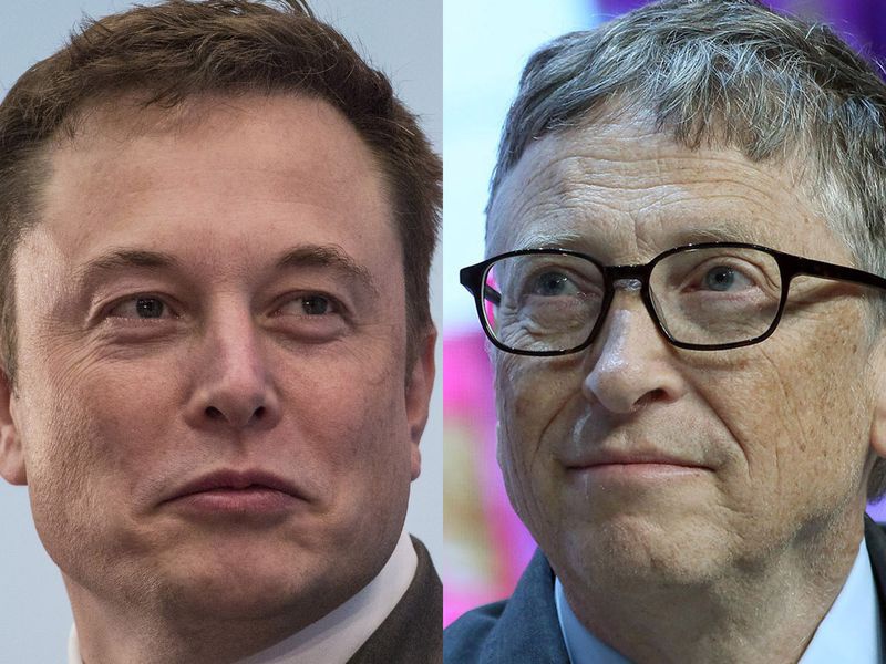 Elon Musk và Bill Gates, đồng sáng lập Microsoft thường xuyên 